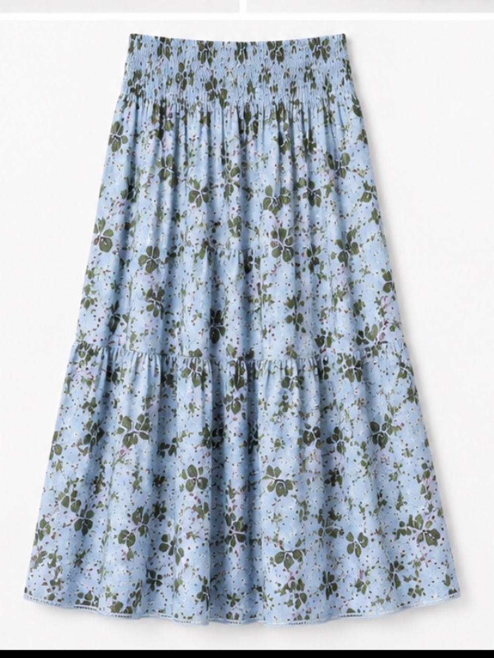 Max Studio London Blue Floral Tiered Maxi Skirt – Size M NWT - Picture 6 of 7